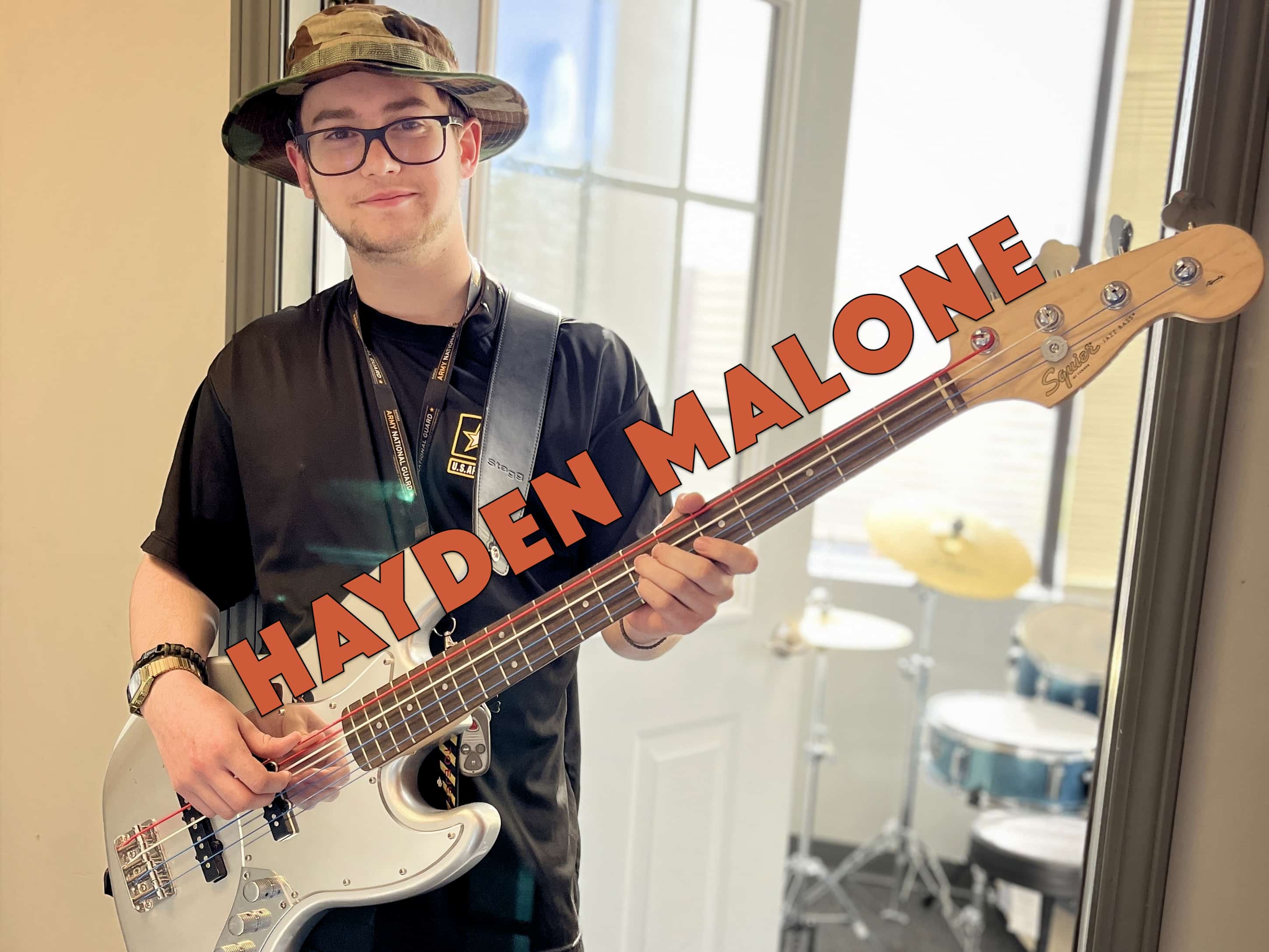 Guitar student Hayden Malone