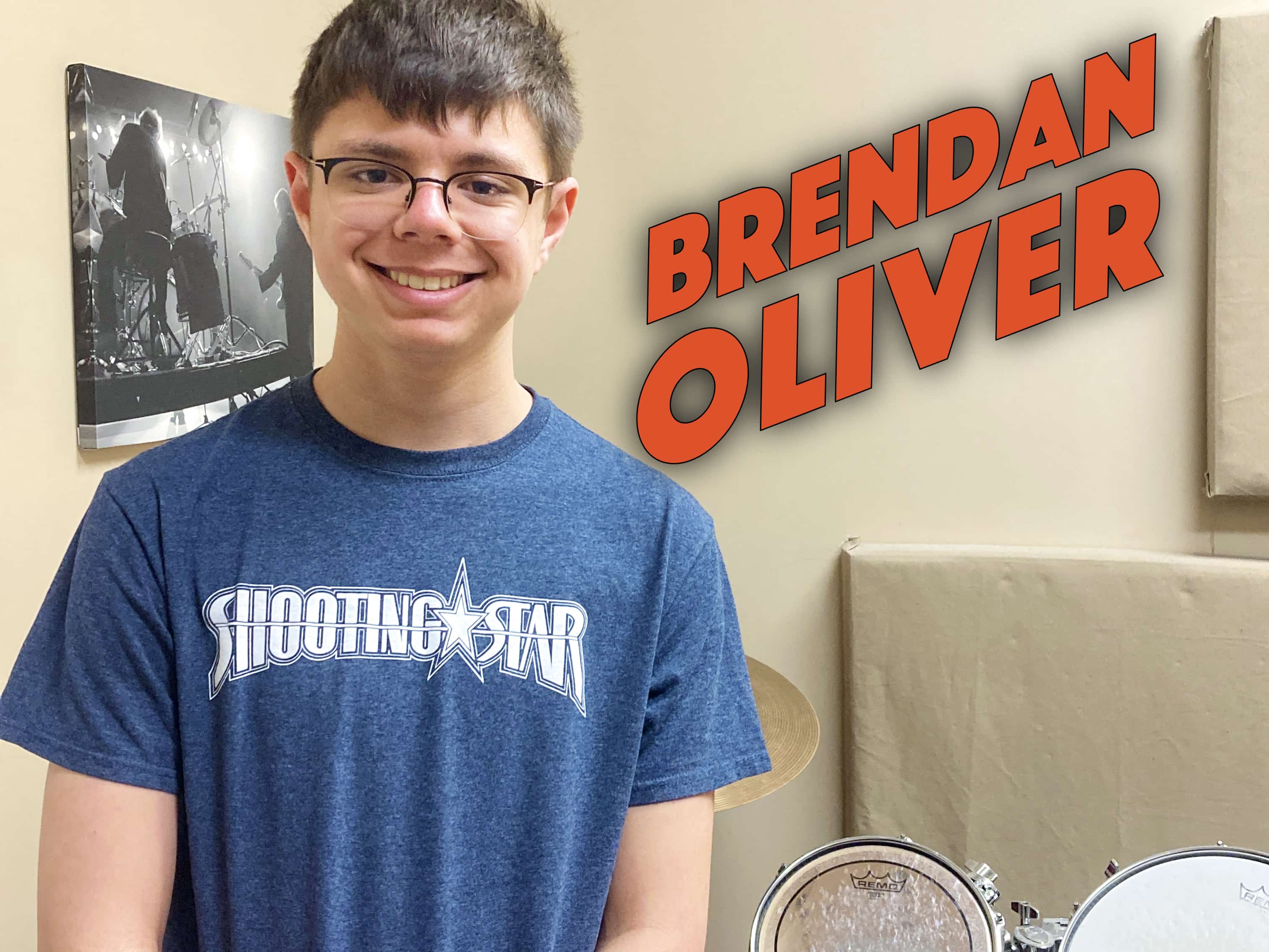 drum student Brendan Oliver