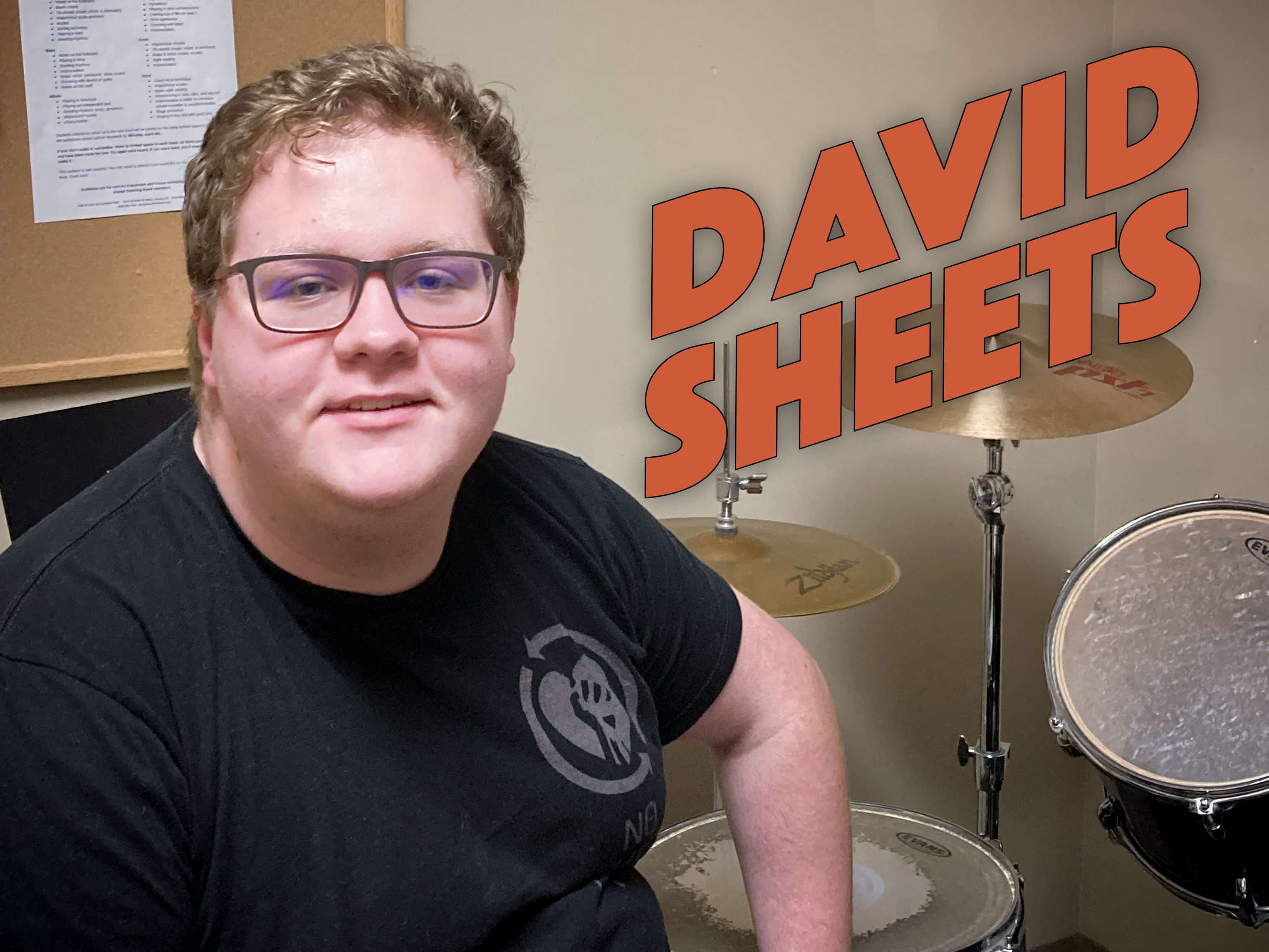 Drum student David Sheets