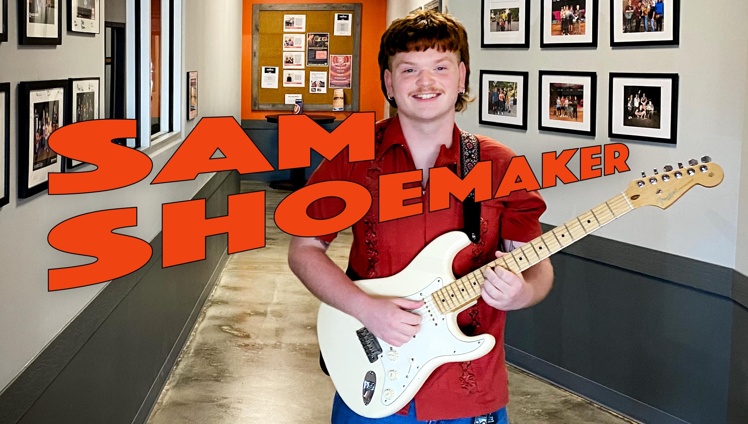 Guitar student Sam Shoemaker